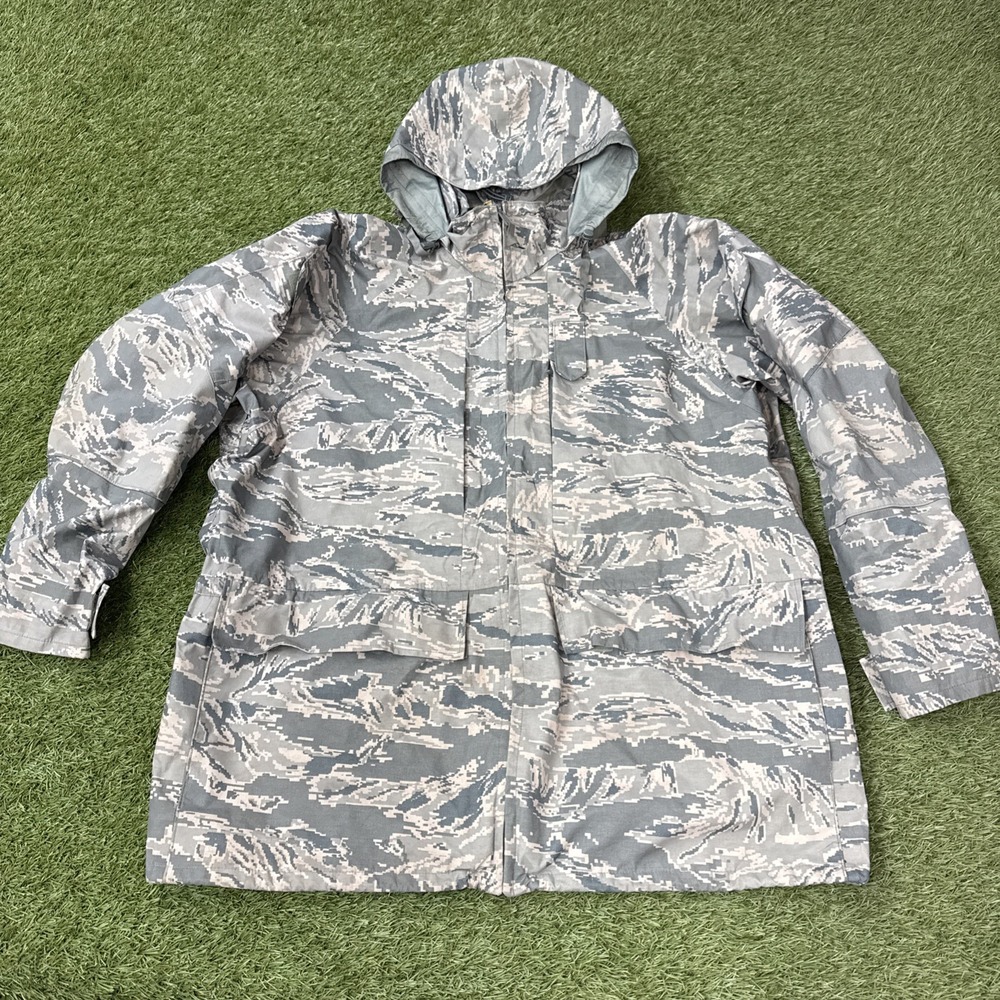 USAF APECS GORETEX Parka XL Long ABU Digital Tiger Stripe Camo Jacket Waterproof